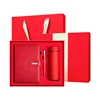 Red(3 Pieces : Notebook+Pen+Thermos)