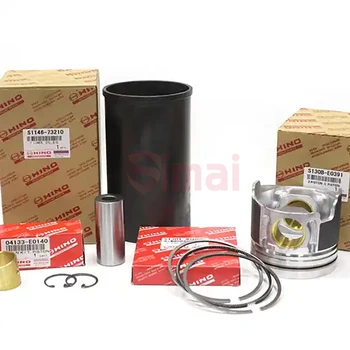 High quality piston Liner Kit EK100 EM100 EP100 cylinder liner piston kit for Hino engine