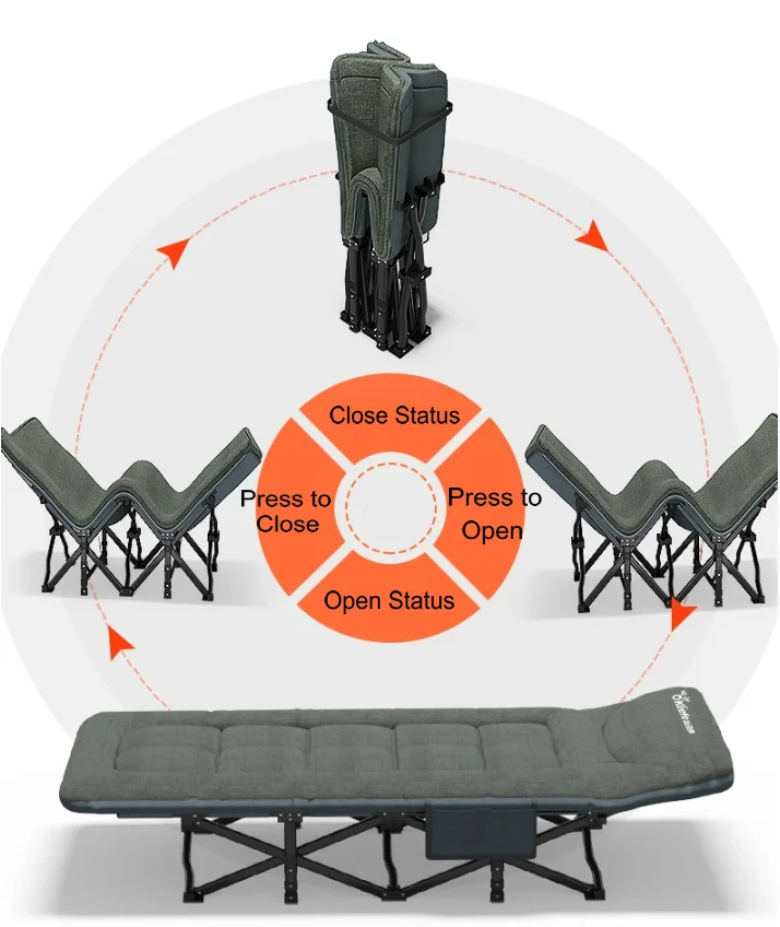 Hot Selling Portable Metal Single Easy Carrying Foldable Comfortable