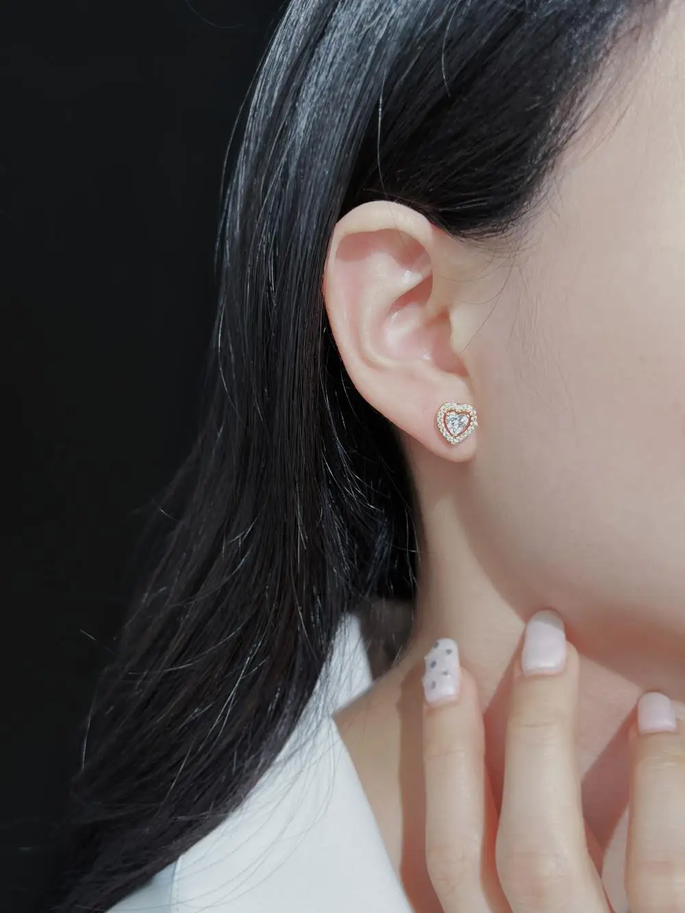 KAKODIY Multi-Wear Luxury Jewelry Earrings Fashion 925 Sterling Silver Ladies Heart Earrings detail 3