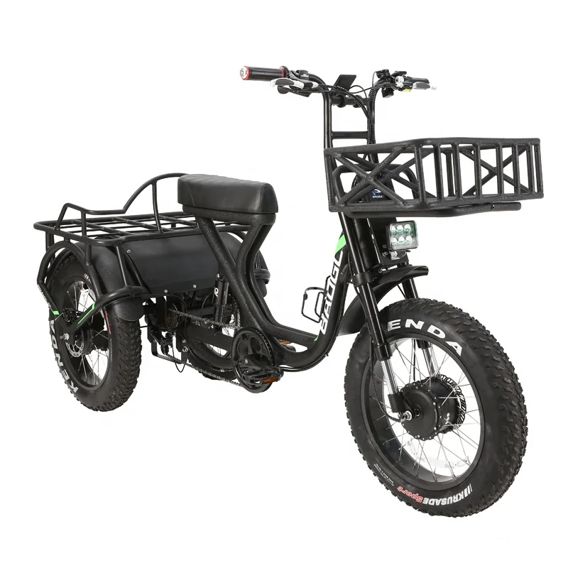 Electric Tricycle Hunting Cargo Electric Trike 20 Inch Fat Tire