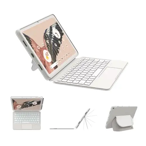 Magnetic Keyboard Case for Google Pixel Tablet 11 inch Adjustable Angle Detachable Portable Speaker Dock Backlight Laudtec