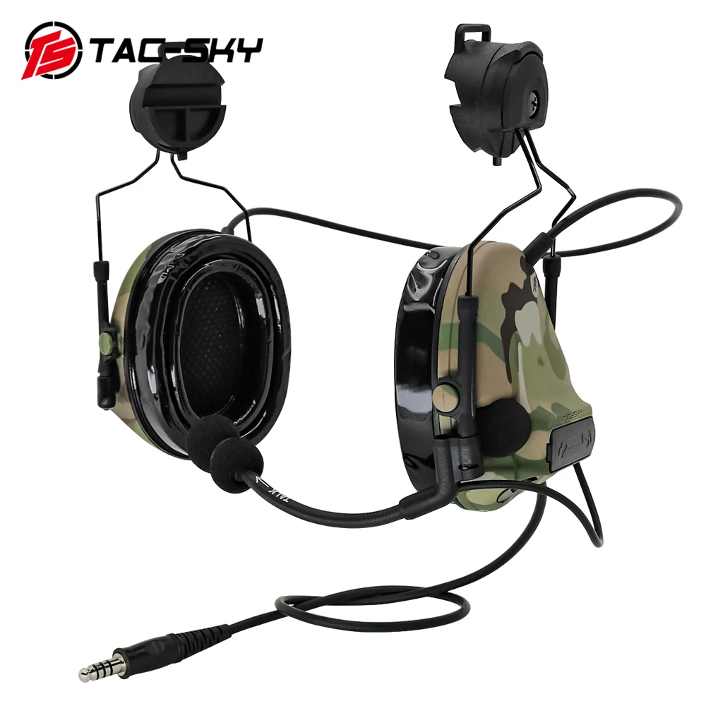 Ts Tac-sky Multicam Comtac Iii Headset Tactical Helmet Arc Rail Mount ...