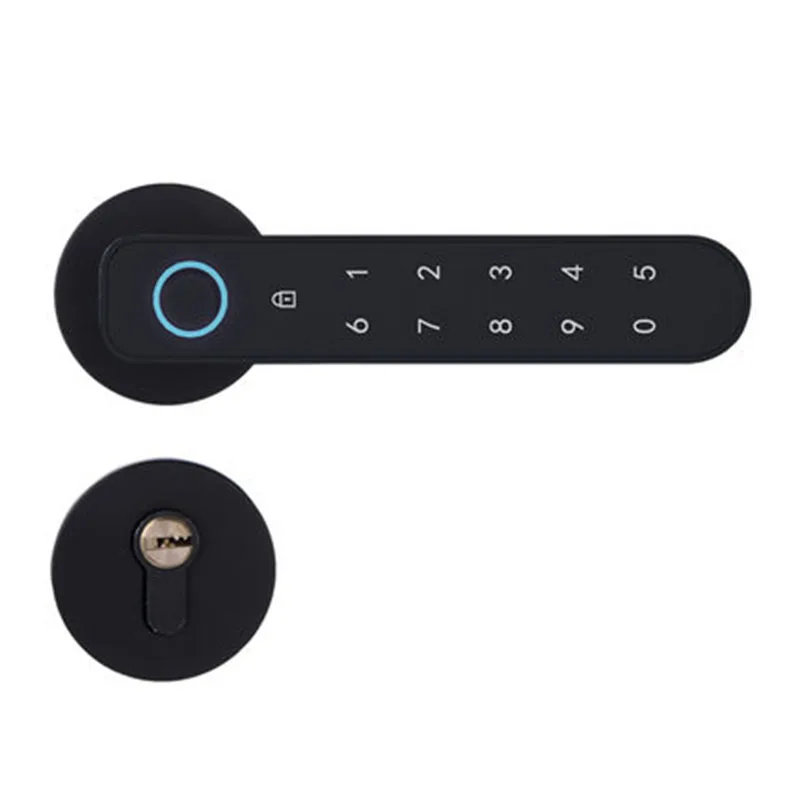 Biometric Fingerprint Password Handle Lock Auto Security Smart Door Lock for Home Electronic Fingerprint Door Lock
