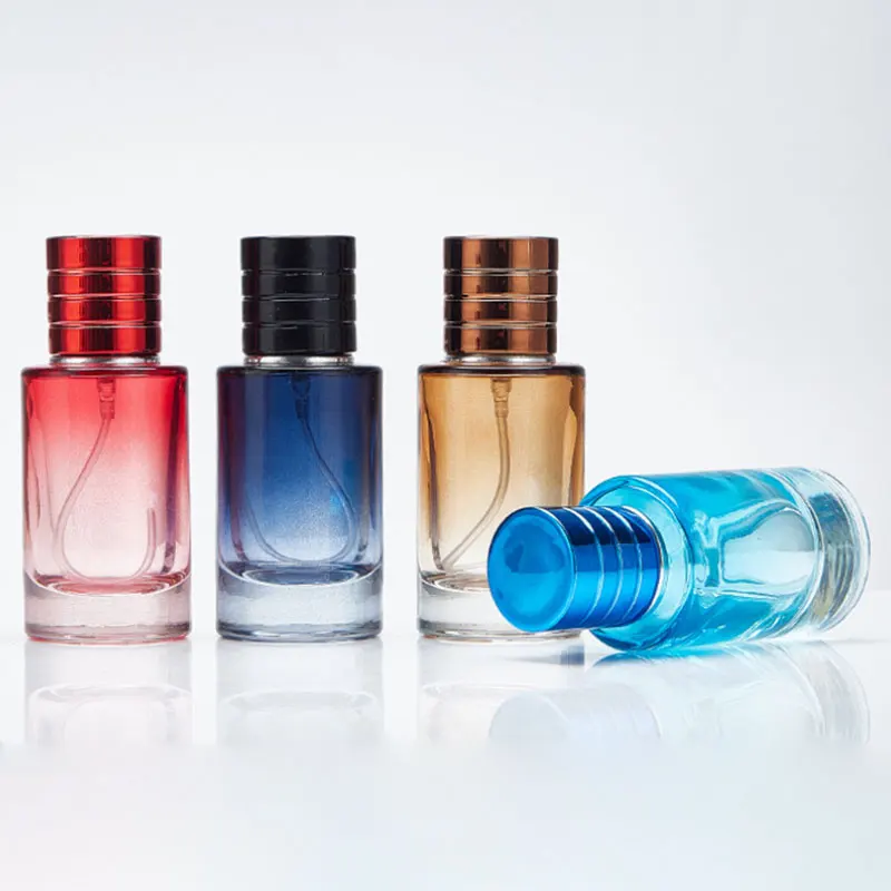 Perfume Bottles 30 Ml Glass Spray Gradient Color Cylindrical