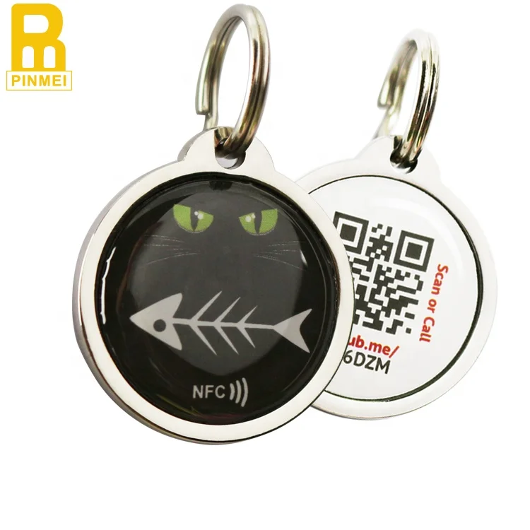 Изготовленный на заказ логотип бирка для животных Rfid NFC находит Pet Dog Tag воротник анти-потерянный эпоксидные бирки