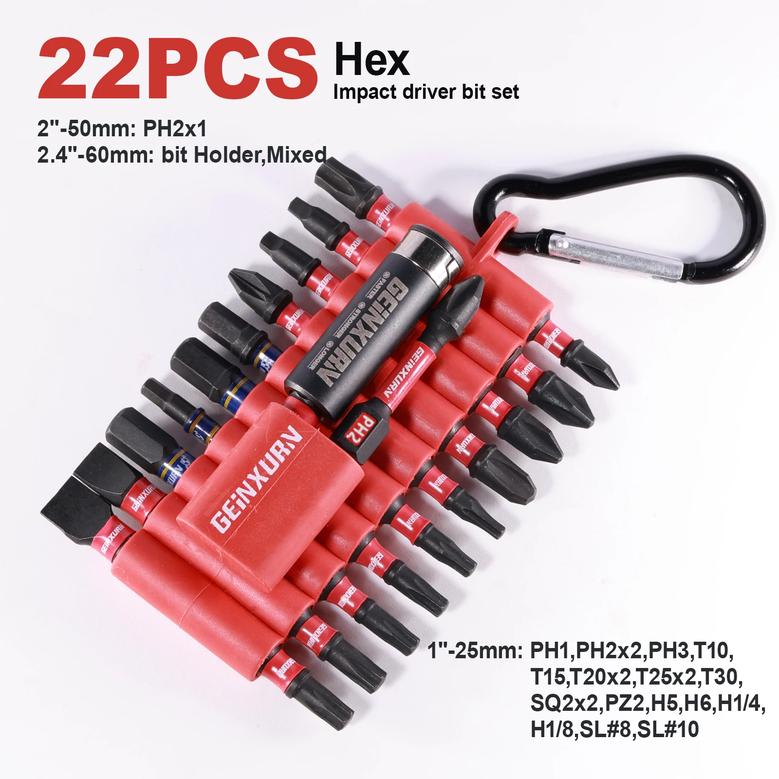 信頼も高い Hex SL#8 SQ2 T25 T20 3 2 PH1 22pcs GEINXURN Impact Set Bit マジック：ザ・ギャザリング