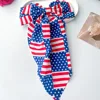Bow ribbon spring clip-dark blue