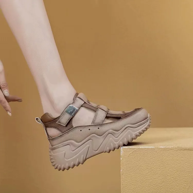 Best Buy Offer Stylish Wedge Sneakers for Women with Cross Straps, High Heels, and Breathable Comfort for Spring and Winter Seasons - Image 6