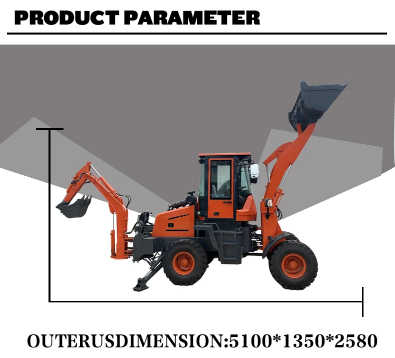 Cheapest Multipurpose New Backhoe Loader 4x4 Mini Excavator Loader