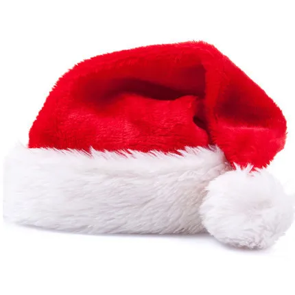 white plush santa hat