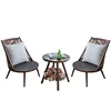 2[Rattan Chairs]+1[Tempered Glass Coffee Table]Wal