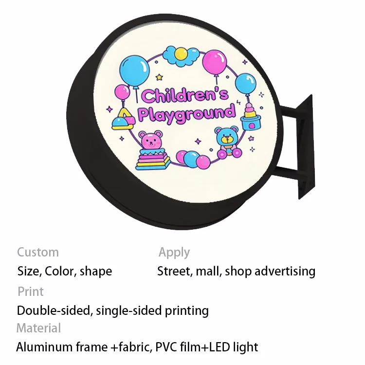 Custom Automatic Switch Outdoor Rolling Circular Caja De Luz Publicidad Wall Light Boxes Led Frame Display Rolling Light Box manufacture