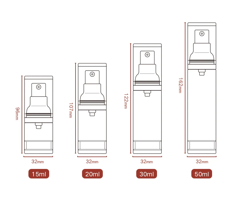 15ml 20ml 30ml 50ml Plastic Vacuum Bottle Pharmaceutical Lotion Cosmetic Cream Packaging Containers
