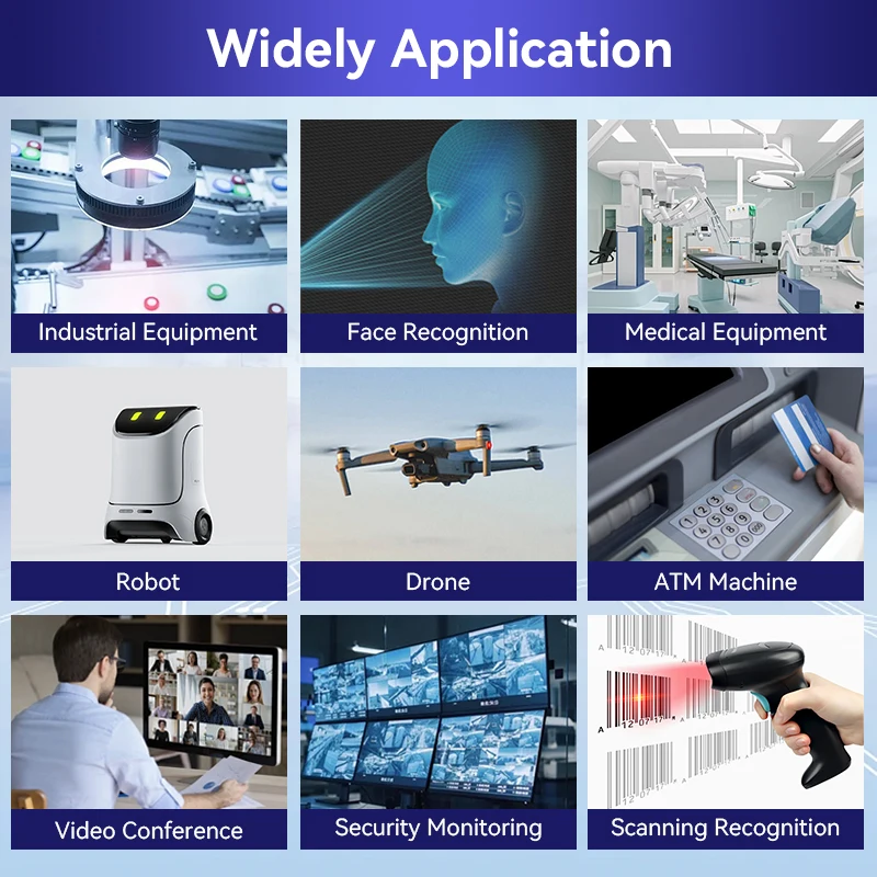 5MP High Speed Global Shutter 60fps 90fps USB3.0 Camera 1080P HD No Distortion Wide Angle for PC details