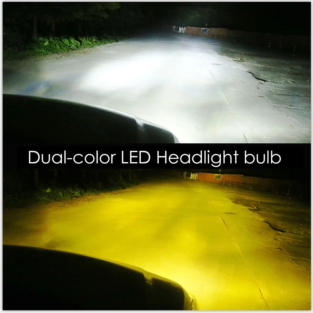 dual colour led headlight bulb