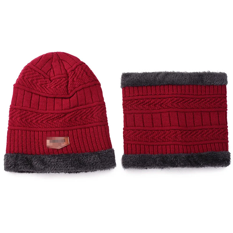2023 Best Hot Sale 2-Piece Winter Beanie Hat Scarf Cap Set