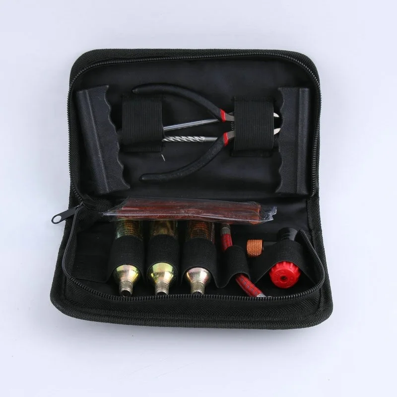 Набор для ремонта бескамерных шин комплект с co2 картриджем