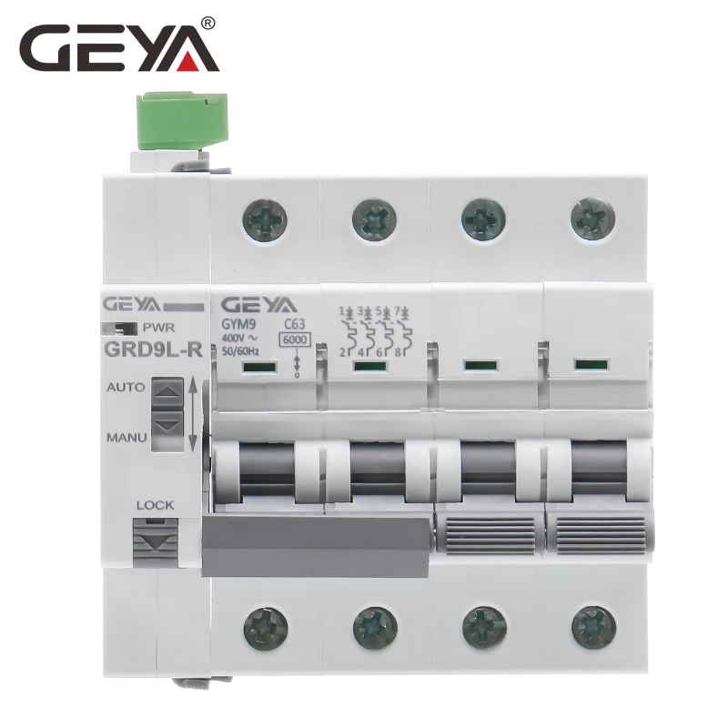 GEYA GRD9 Reclosing Mini Circuit Breaker Automatic Circuit Recloser 20A 30A 63A Reset Circuit Breaker