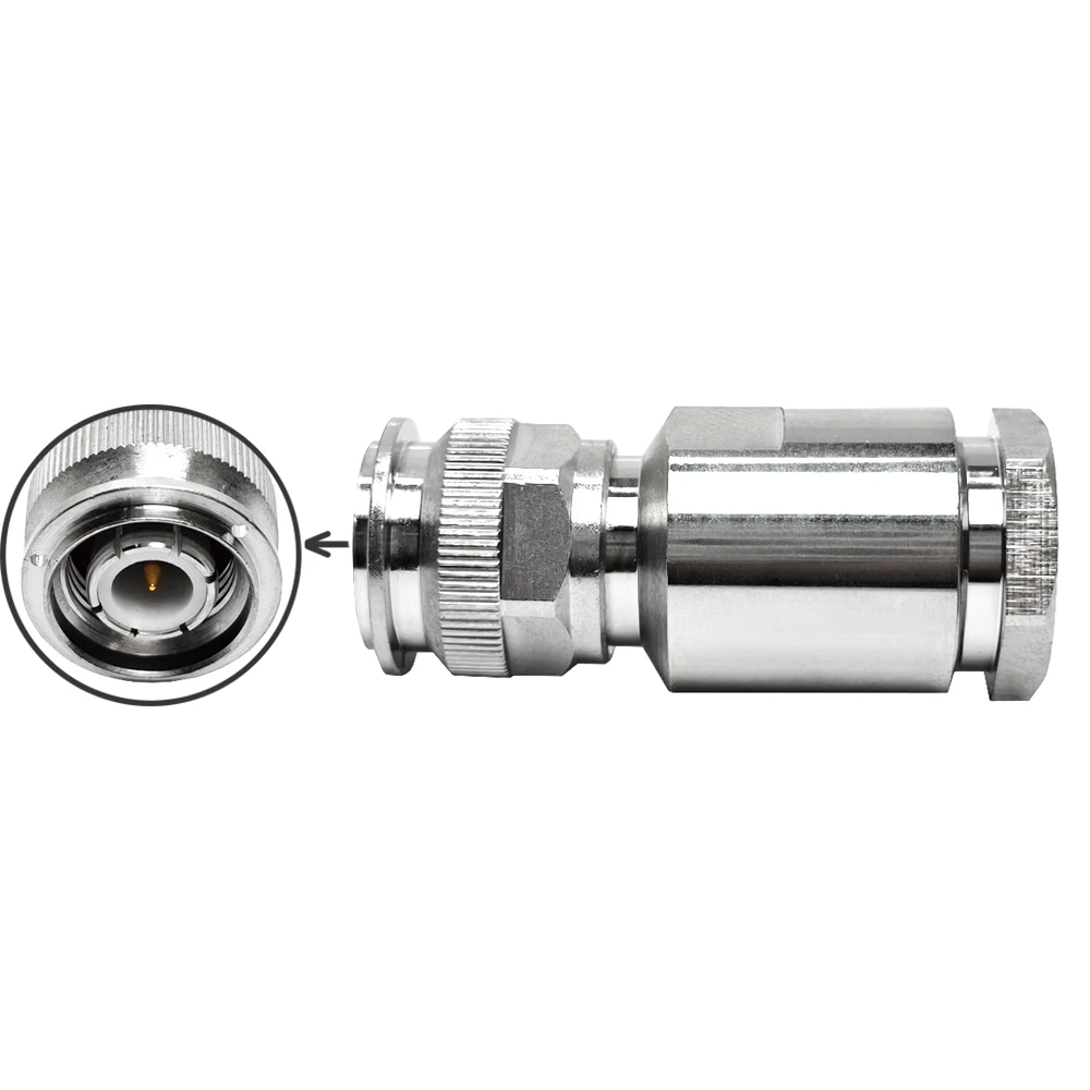 Factory Directly TNC Male Clamp Connector for WTLMR400 RG8 RG11 RG213 RG214 7D-FB Cable RF Coax Coaxial Connectors