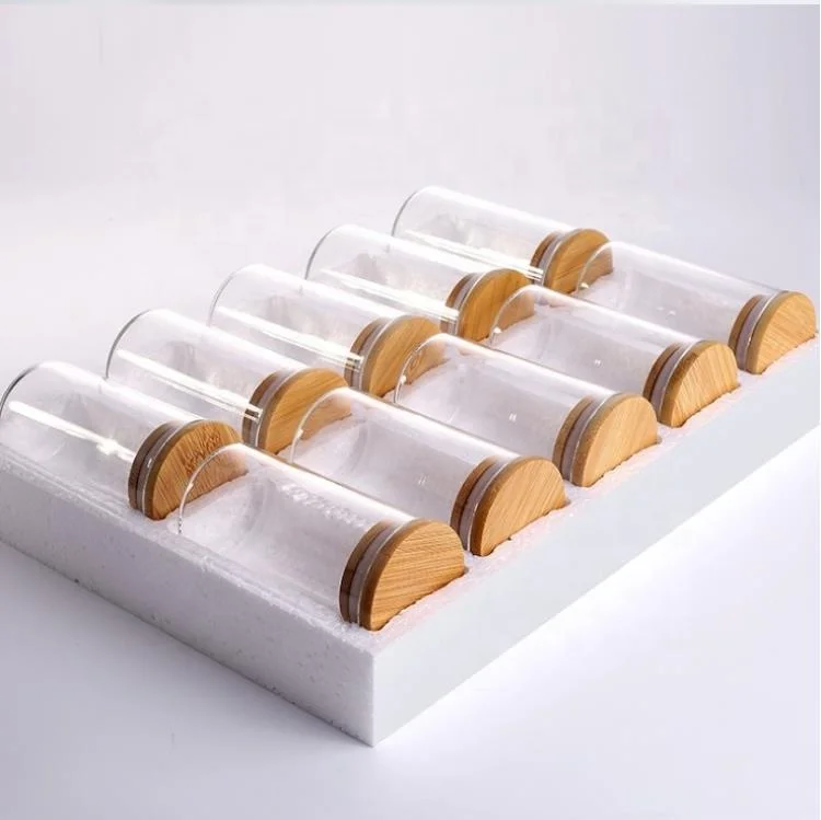 Kanister glas Getreide lagerung Lebensmittel verpackung Snack glas Set  Aufbewahrung glasbehlter mit Bambus deckel