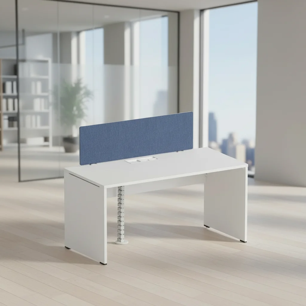 Economy Single Row Office Desk ABS Connection System Modern Wood Frame Durable Convertible Extendable Space Saving Workstation 2