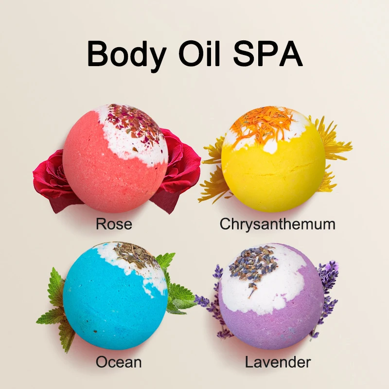 Wholesale Private Label 100g Supplies Bubble Bath Bomb Aromatherapy Spa