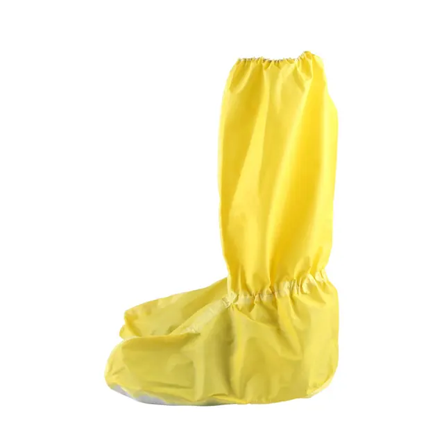 Handun HD-BP918-1 Yellow Striped Anti-Slip Sole Chemical Protective Shoes Cover Foot Protection