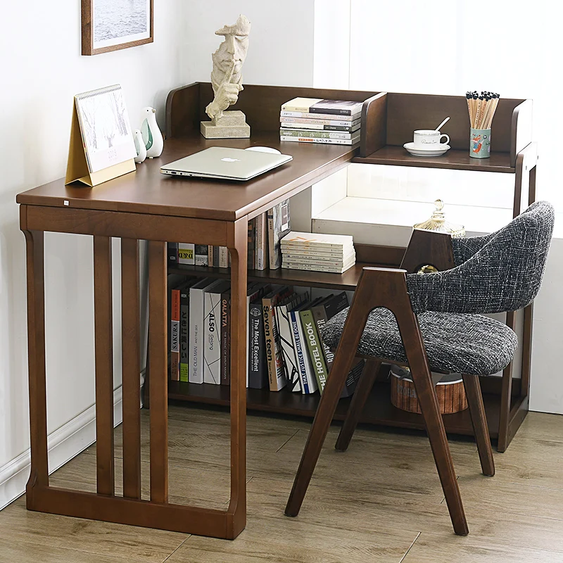 Simple Solid Wood Study Table in Study