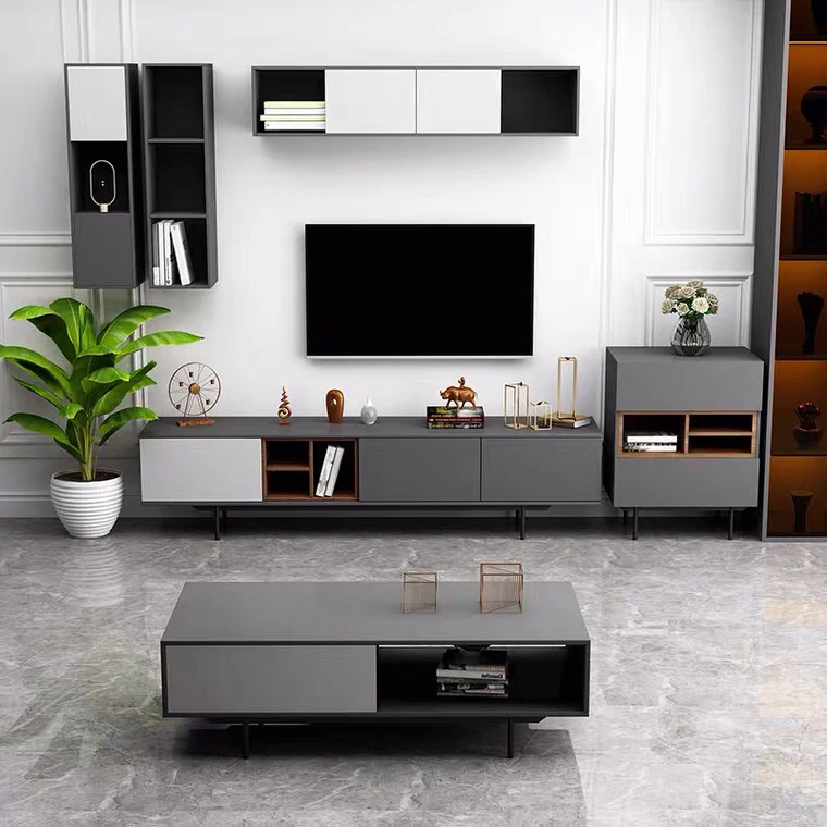 Promotion Price Wooden Home Living Room Furniture TV Stand Coffee Table