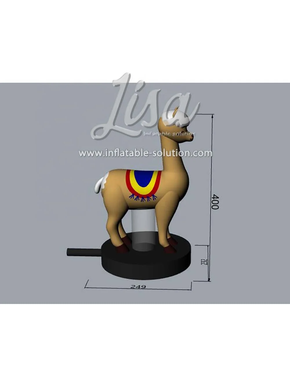 New Design Factory Directed Inflatable Cartoon Inflatable Alpaca for Sale