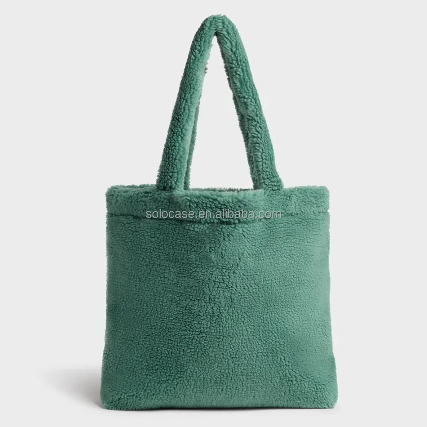 Large Personalized Teddy Sherpa Tote Bag