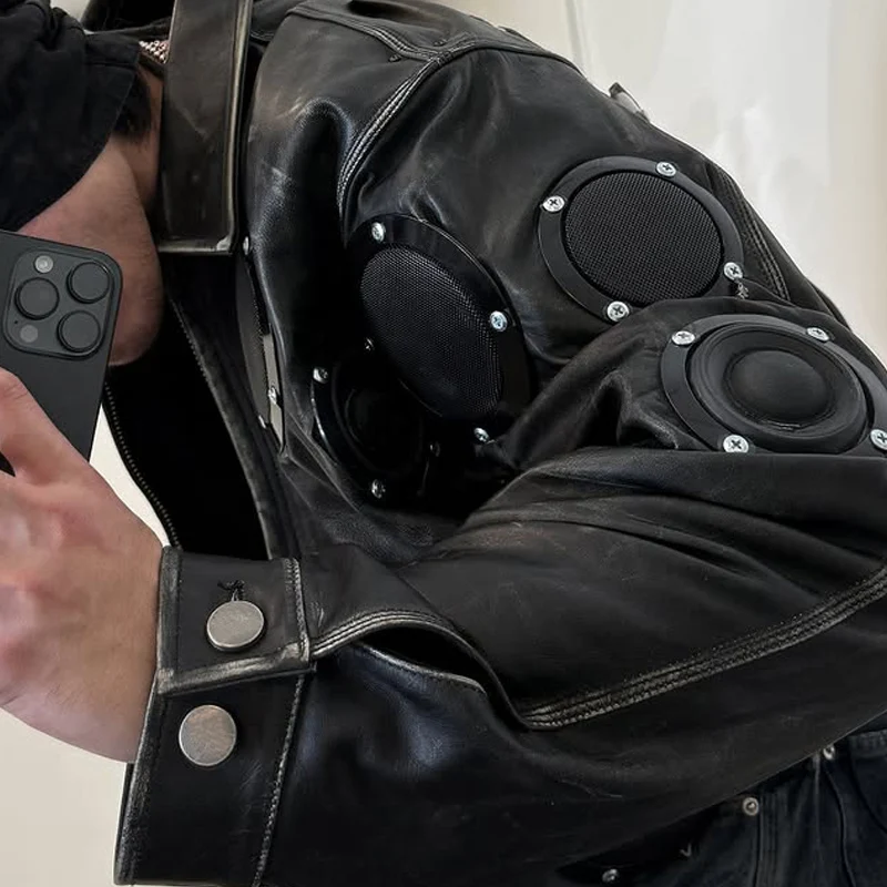 Diznew OEM Men's Leather Jacket - Custom Oversized Designer