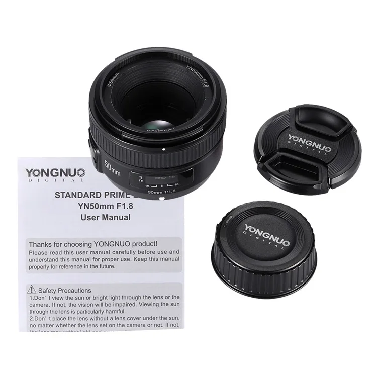 Yongnuo Yn50mm F1.8 AF MF Lens for Nikon Camera - Prime Lens