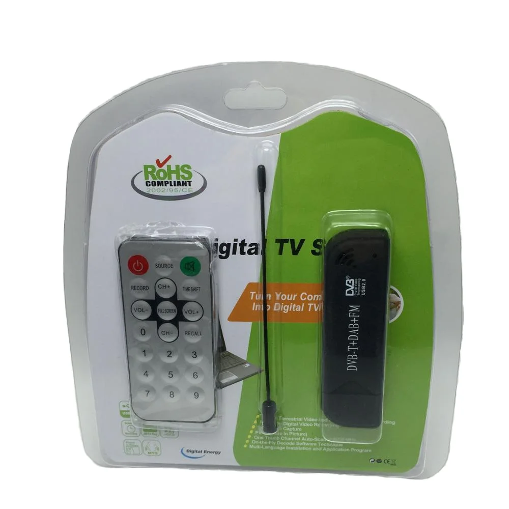 Smart DVB-T Digital TV Receiver USB Stick SDR FM DAB Converter for PC to TV