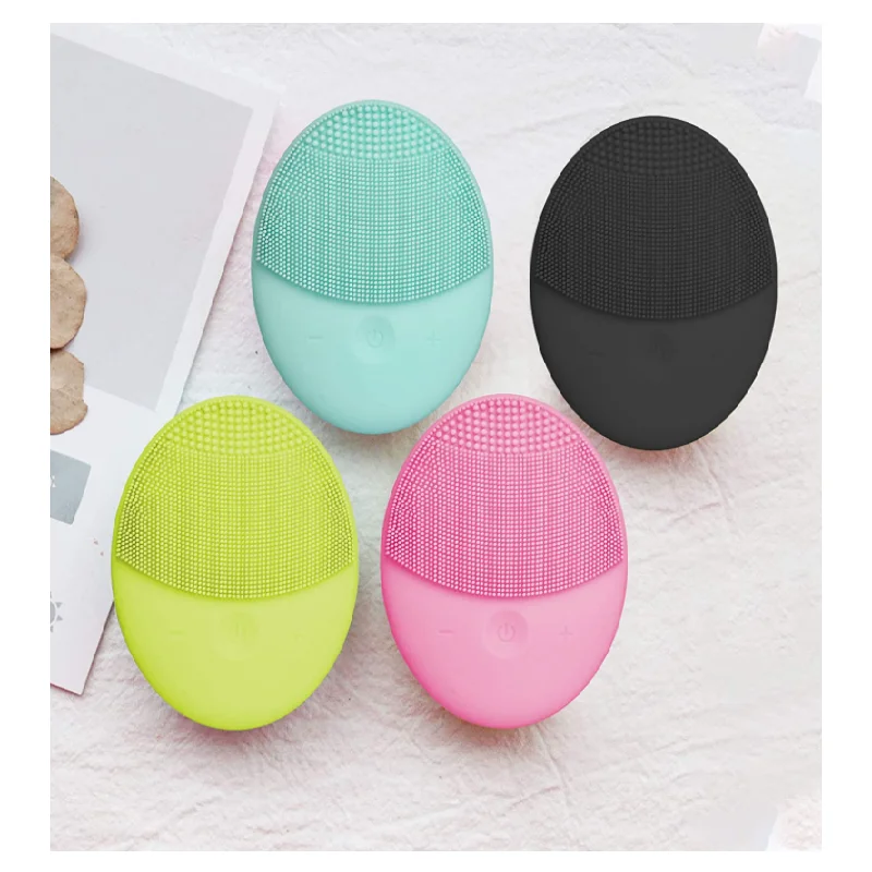 PSB rechargeable mini sonic vibrating exfoliating silicone face facial cleanser cleansing brush massager