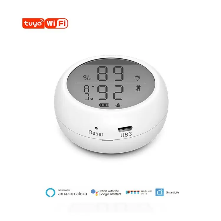 2021 New Arrival Tuya Smart Remote Control Wifi Temperature and Humidity Sensor