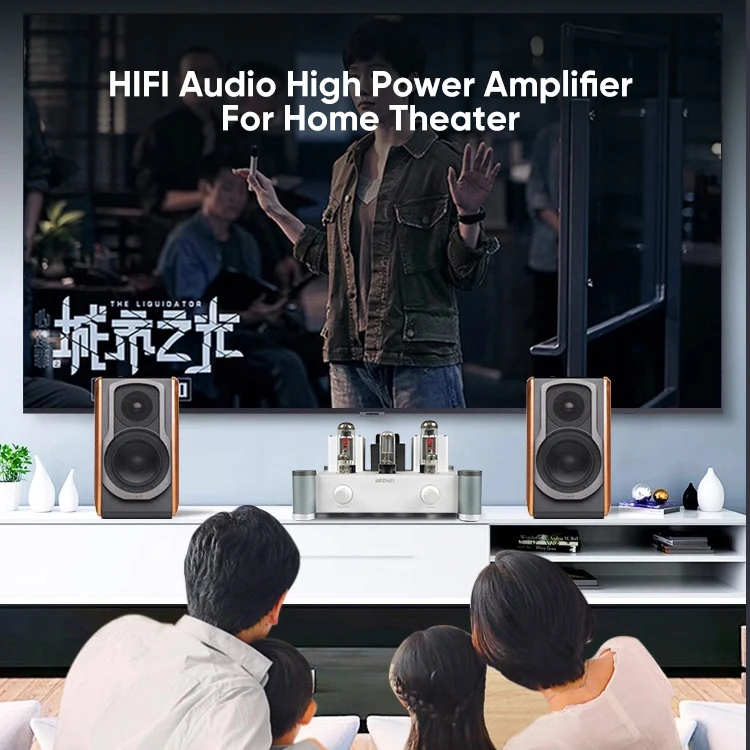 BRZHIFI Aluminum Chassis EL34 HiFi 10W*2 300B Stereo Class A Vacuum Tube Amplifier manufacture