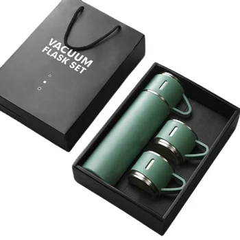 Custom Logo Business Gift Box Set 304 Stainless Steel Vacuum Thermal Thermos Cup Flask Water Bottle Cups