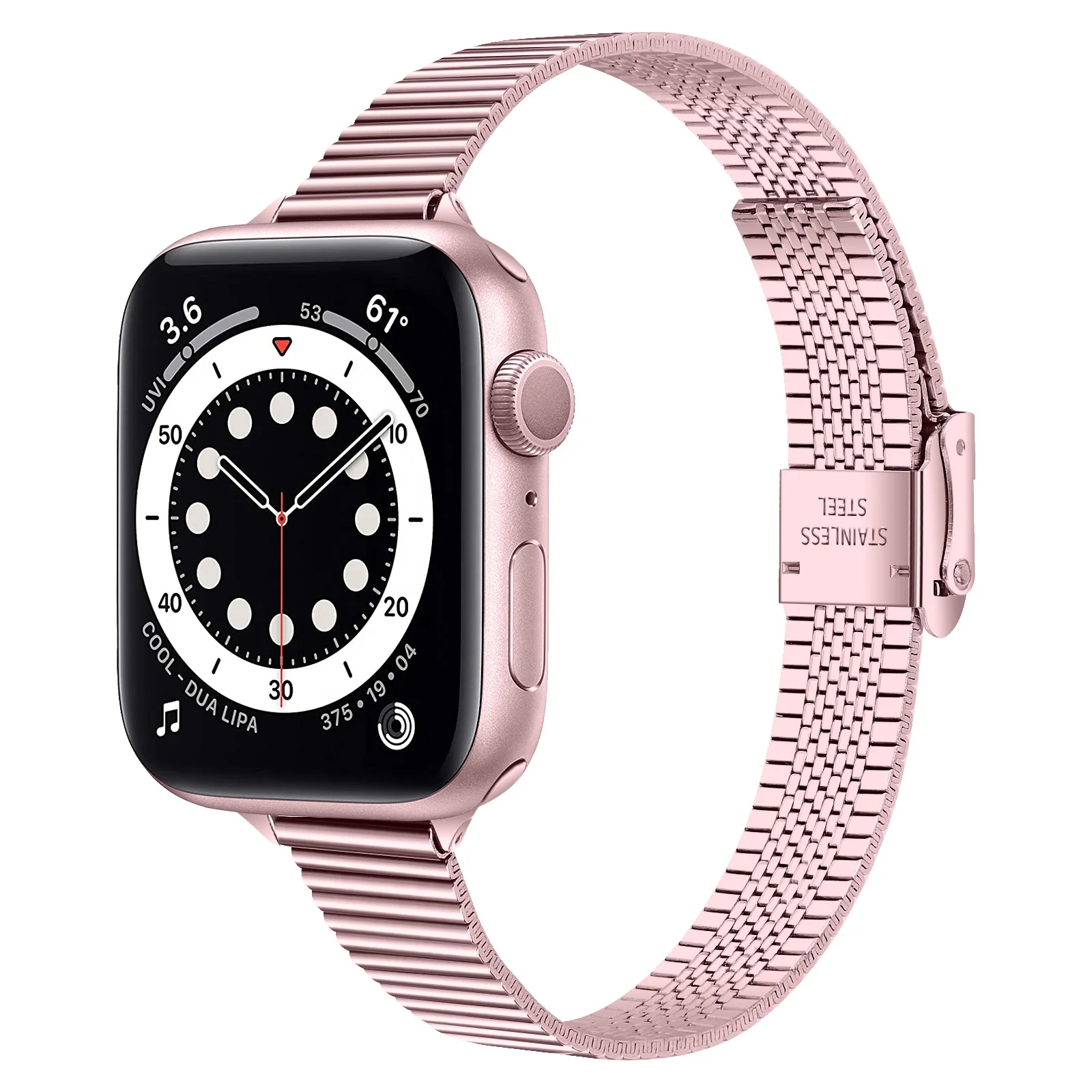 Correa De Metal Para Apple Watch Series 7,6,5,4,3,Correa De Acero  Inoxidable Para Iwatch 41mm,45mm,38mm,42mm,40mm,44mm - Buy Para Iwatch 7  Correa Banda,Para Apple Watch Serie 6 44mm 40mm,Para Apple Watch Serie 6  44mm