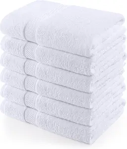 High-quality Luxury 5-star Hotel Organic 100% Cotton Towel Set Solid Color Bath Hand Towel with Factory Wholesale