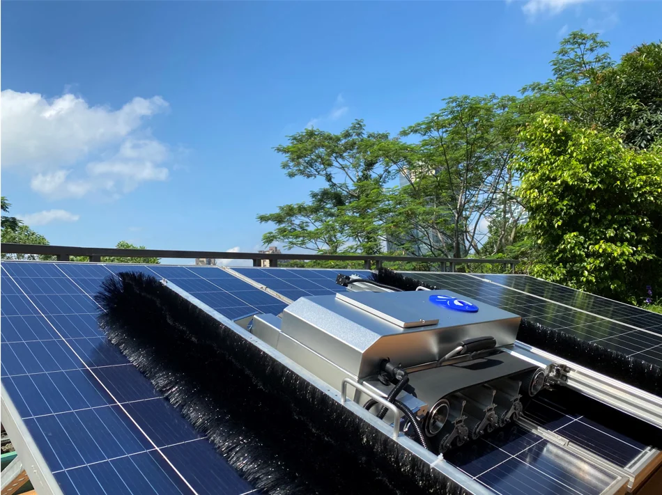 Automatic Robot Solar Auto Cleaning System Solar Panel Clean Machine