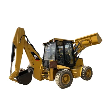 Used CAT 416E backhoe loader excavating loader loader-digger secondhand machine retro excavator