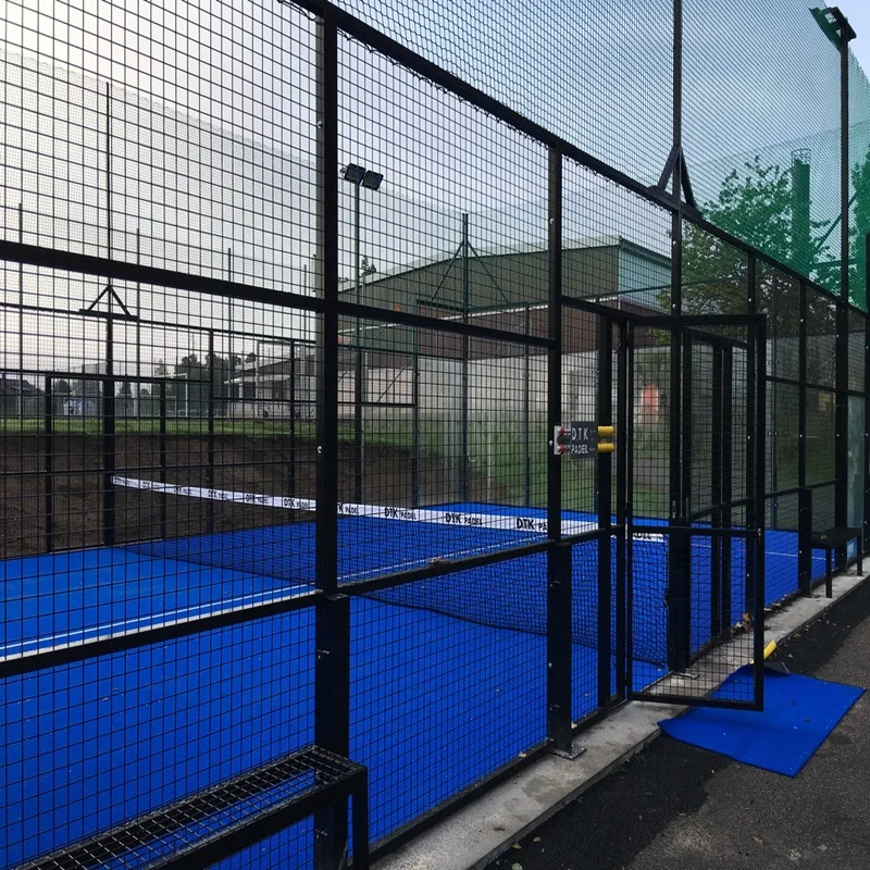 Крытый и открытый Теннисный корт падель из стали стекла материал