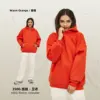 เสื้อฮู้ดสีส้มอบอุ่น
