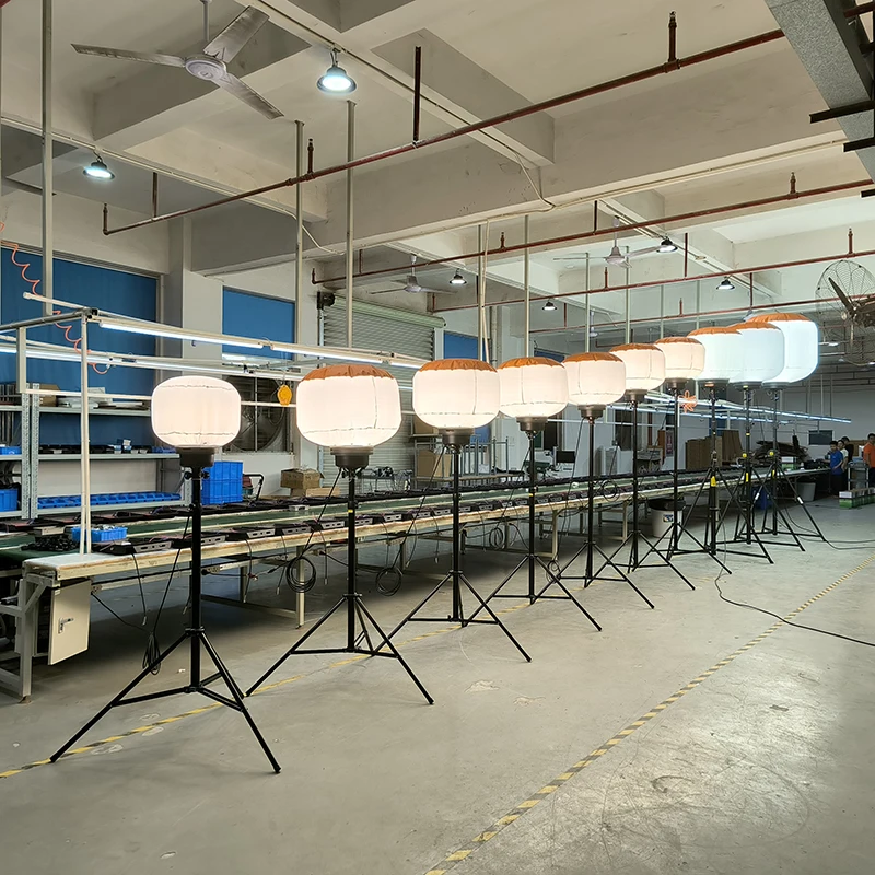 Portable LED Balloon Light Tower with 5000K Color Temperature 165000lm Luminous Flux and 50000hrs Lifespan