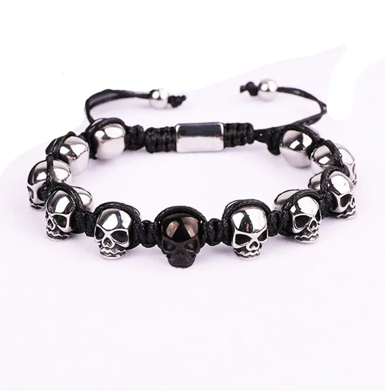 Skull Bracelet,Macrame Bracelets 