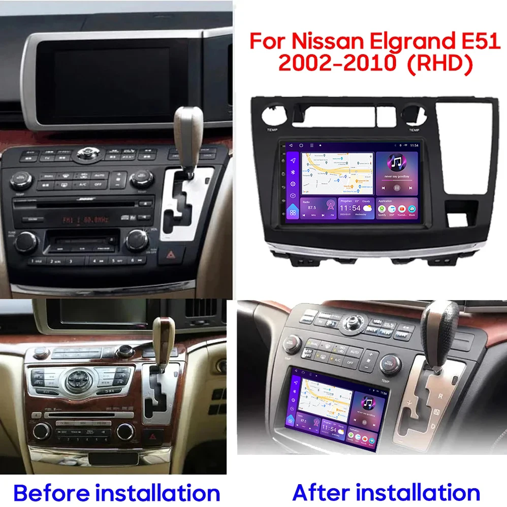 7" 2 Din Car Radio Android Auto Head Unit for for Nissan Elgrand E51 2002-2010 RHD GPS Navigation Multimedia Stereo Car Player