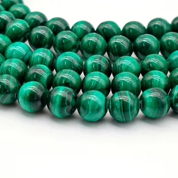 Wholesale Natural AAA Malachite Gemstone Loose Beads For Jewelry Making 4mm 6mm 8mm 10mm 12mm