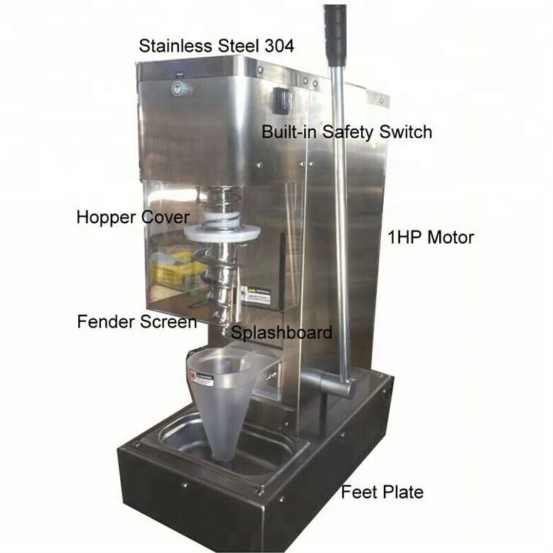 CE swirl drilling ice cream machine /ice cream swirl machine/swirl freeze fruit blender machine